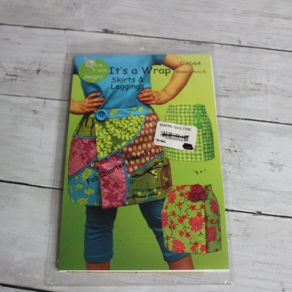 Women's Sewing Pattern Patchwork Quilt Wrap Skirt Leggings Size 1 2 3 4 6 - Picture 2 of 5